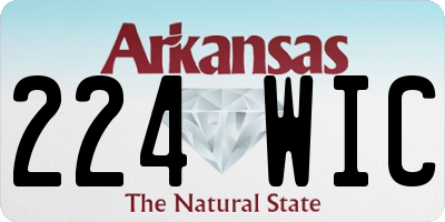 AR license plate 224WIC