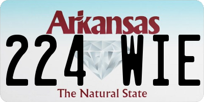 AR license plate 224WIE