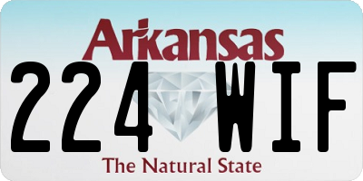 AR license plate 224WIF