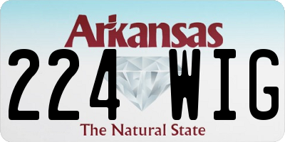 AR license plate 224WIG
