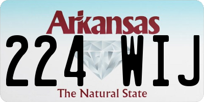 AR license plate 224WIJ