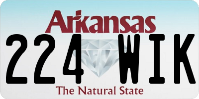 AR license plate 224WIK