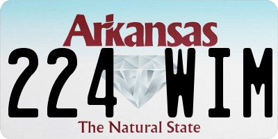 AR license plate 224WIM