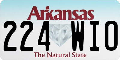 AR license plate 224WIO