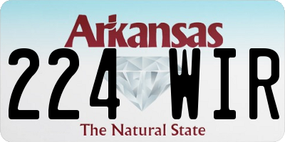 AR license plate 224WIR