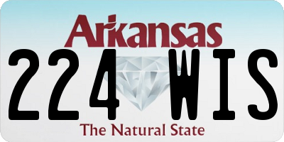 AR license plate 224WIS