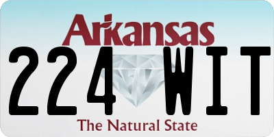 AR license plate 224WIT