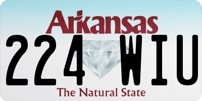AR license plate 224WIU