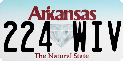 AR license plate 224WIV