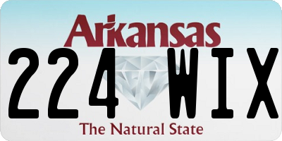 AR license plate 224WIX