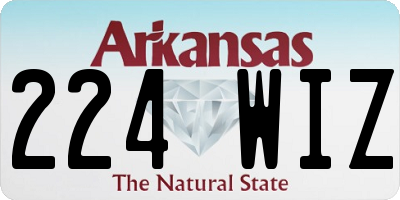 AR license plate 224WIZ