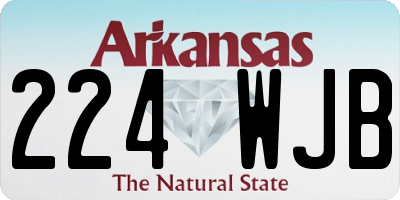 AR license plate 224WJB