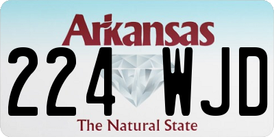 AR license plate 224WJD