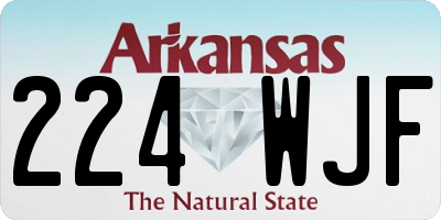 AR license plate 224WJF
