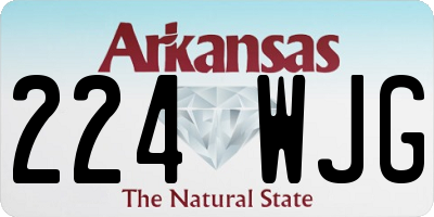AR license plate 224WJG