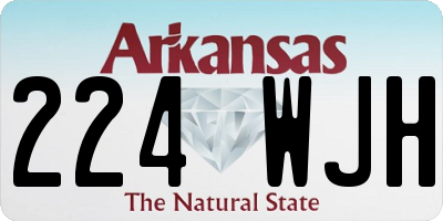 AR license plate 224WJH