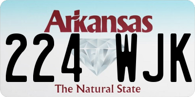 AR license plate 224WJK