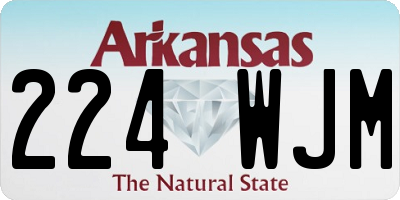 AR license plate 224WJM
