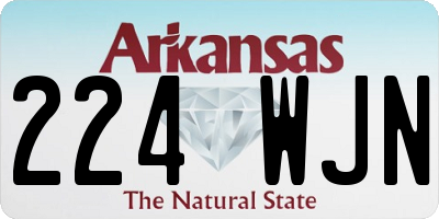 AR license plate 224WJN