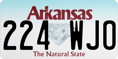 AR license plate 224WJO