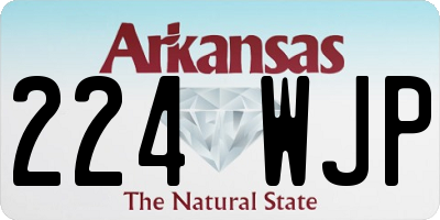 AR license plate 224WJP