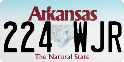 AR license plate 224WJR