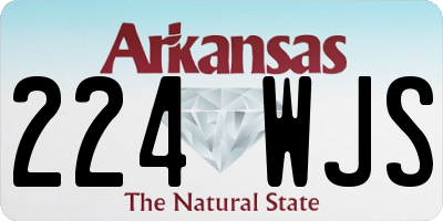 AR license plate 224WJS