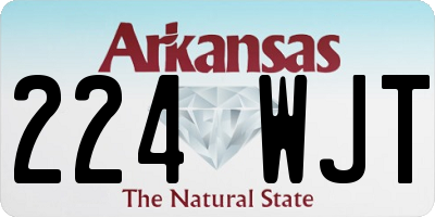 AR license plate 224WJT