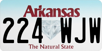 AR license plate 224WJW