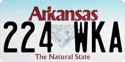 AR license plate 224WKA