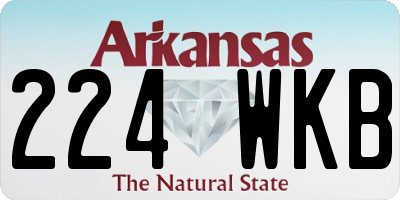 AR license plate 224WKB