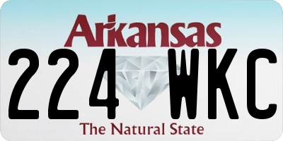 AR license plate 224WKC