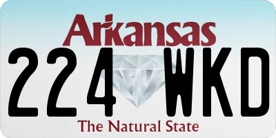 AR license plate 224WKD