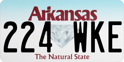 AR license plate 224WKE
