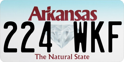 AR license plate 224WKF