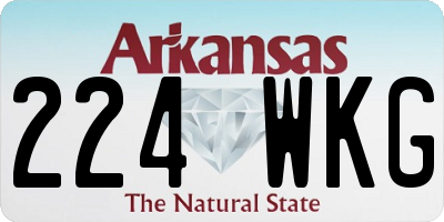 AR license plate 224WKG