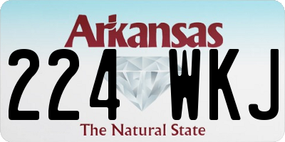 AR license plate 224WKJ