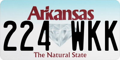 AR license plate 224WKK