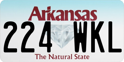 AR license plate 224WKL