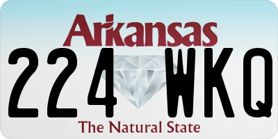 AR license plate 224WKQ