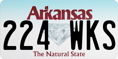 AR license plate 224WKS