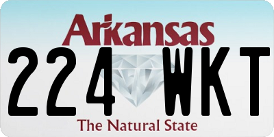 AR license plate 224WKT