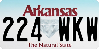 AR license plate 224WKW