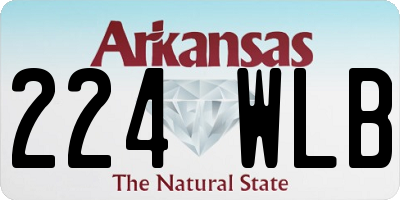 AR license plate 224WLB