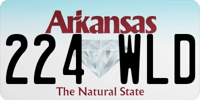 AR license plate 224WLD