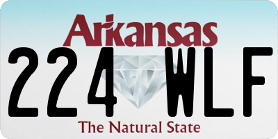 AR license plate 224WLF