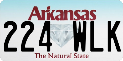 AR license plate 224WLK