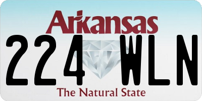 AR license plate 224WLN