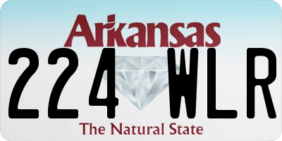 AR license plate 224WLR