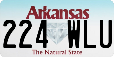 AR license plate 224WLU